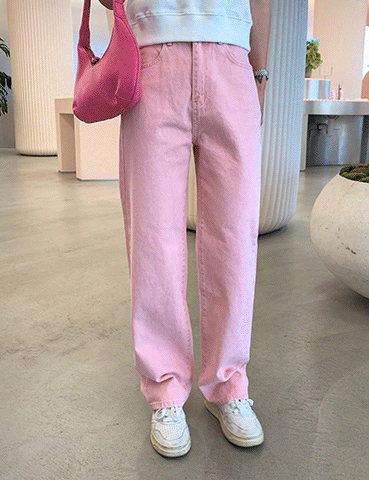 몰 핑크 와이드팬츠(2color)