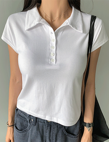 칸프 단추카라 티셔츠(3color)